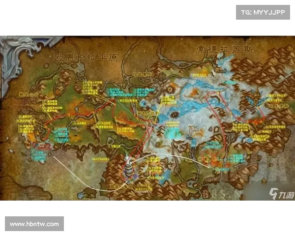 魔兽世界升级等级数据图:大地图为中心